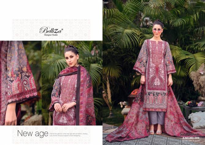 Naira Vol 36 By Belliza Embroidery Printed Cotton Dress Material Wholesale Shop In Surat